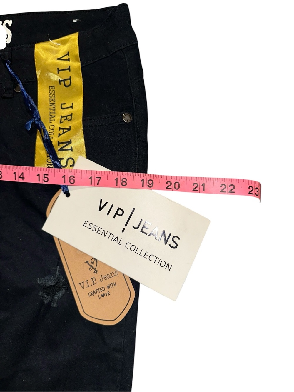 NWT VIP Black Skinny Jeans with Branded Waistband - Picture 7 of 13